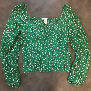 H&M Quarter Sleeve Floral Printed Shirt